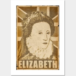 Elizabeth Queen Of England Propaganda Poster Pop Art Posters and Art